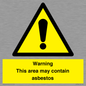 Warning This area may contain asbestos